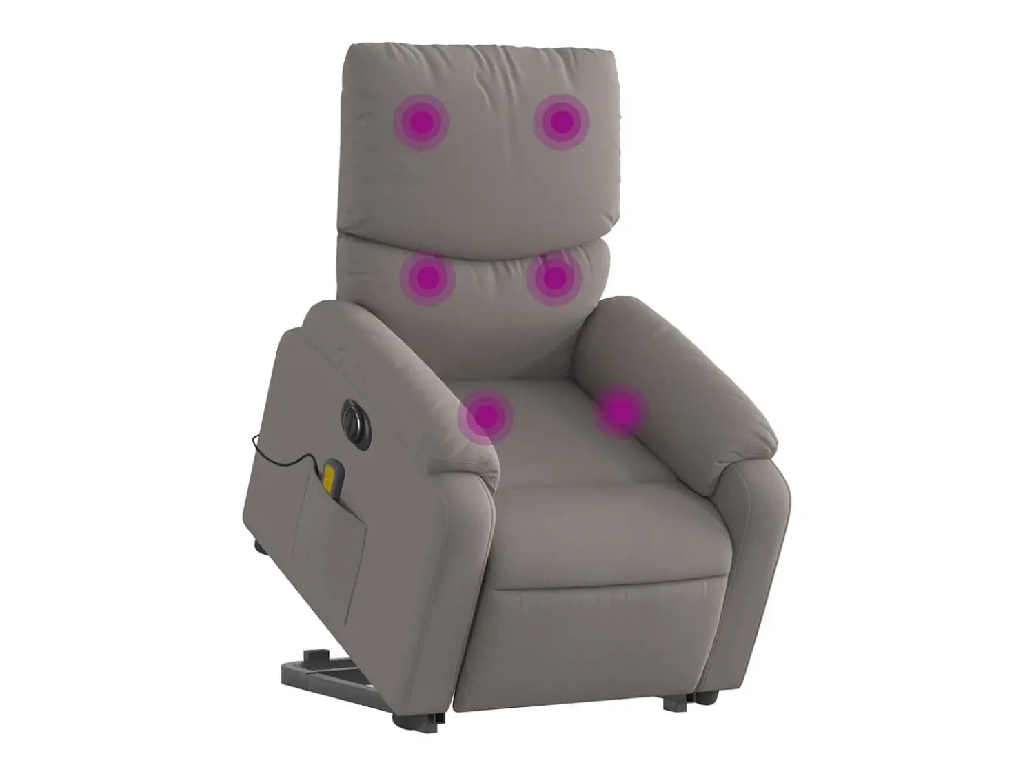 Online Poltrona elétrica elevatória massagens tecido cinza-acastanhado SHL694904 Taupe