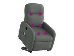 Poltrona* Poltrona elétrica elevatória massagens tecido cinzento-escuro SHL907029 Cinza antracite