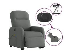 Poltrona* Poltrona elétrica elevatória massagens tecido cinzento-escuro SHL907029 Cinza antracite