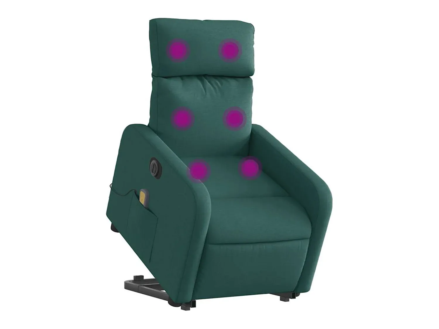 Poltrona elétrica elevatória massagens tecido verde-escuro SHL633421 Verde pinho