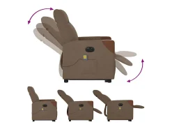 Poltrona elétrica elevatória massagens tecido SHL554524^ Poltrona