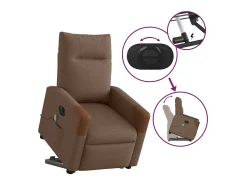Poltrona elétrica elevatória massagens tecido SHL554524^ Poltrona