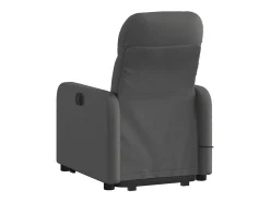 Poltrona elétrica elevatória massagens tecido cinzento-escuro SHL706744^ Poltrona