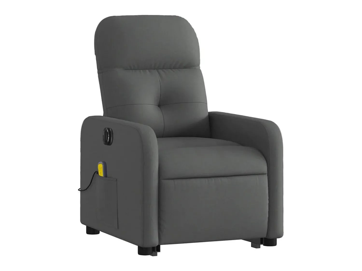 Poltrona elétrica elevatória massagens tecido cinzento-escuro SHL706744^ Poltrona