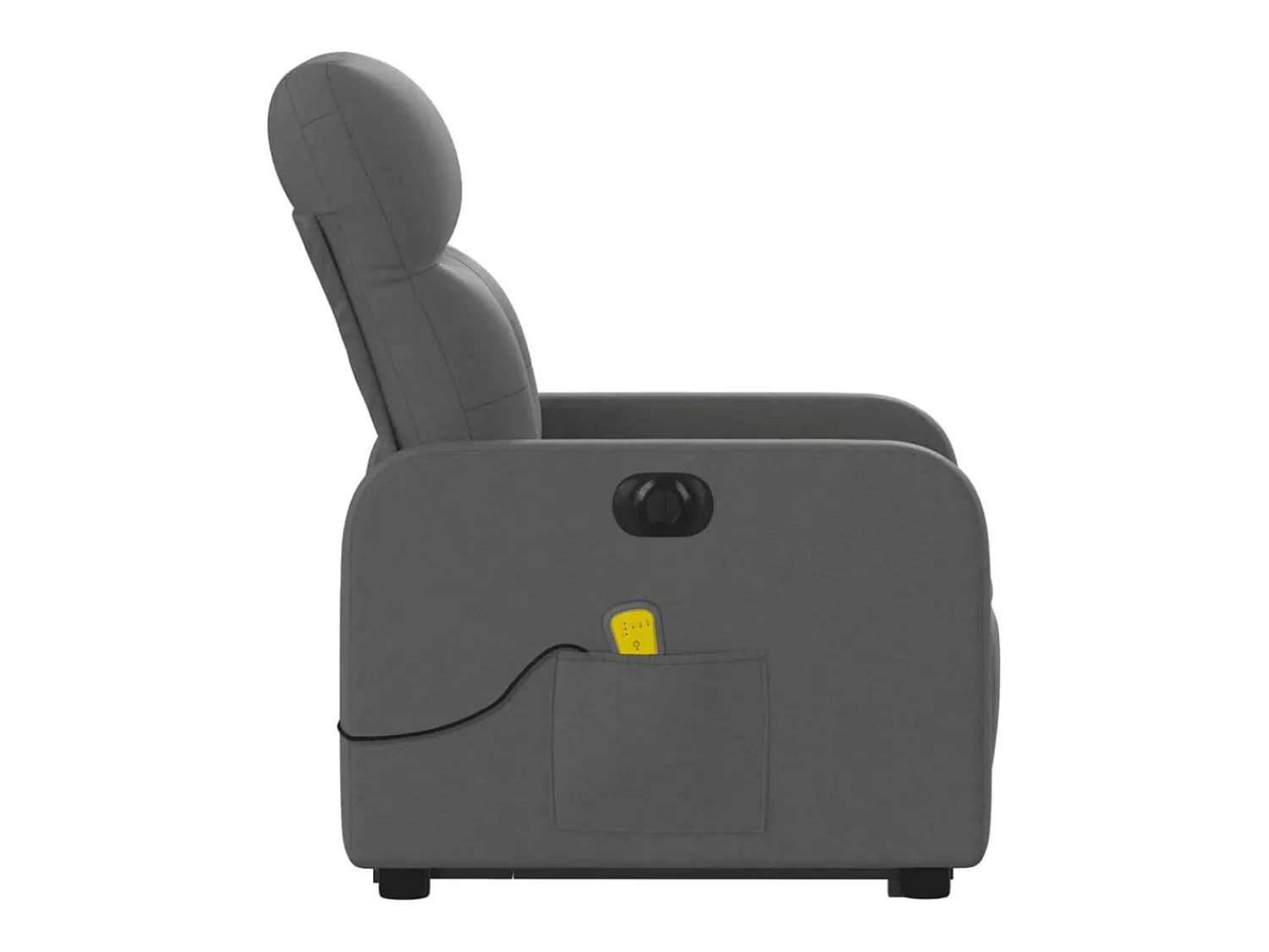 Poltrona elétrica elevatória massagens tecido cinzento-escuro SHL706744^ Poltrona