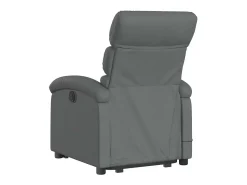 Best Poltrona elétrica elevatória massagens tecido cinzento-escuro SHL98527 Cinza antracite