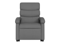 Best Poltrona elétrica elevatória massagens tecido cinzento-escuro SHL98527 Cinza antracite