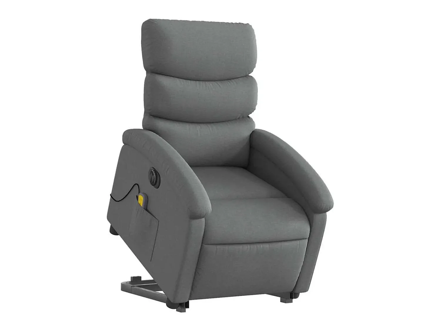 Best Poltrona elétrica elevatória massagens tecido cinzento-escuro SHL98527 Cinza antracite