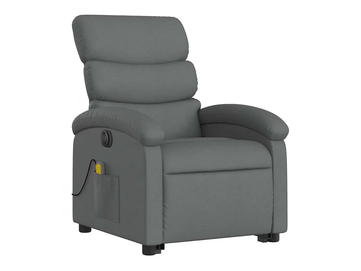 Best Poltrona elétrica elevatória massagens tecido cinzento-escuro SHL98527 Cinza antracite