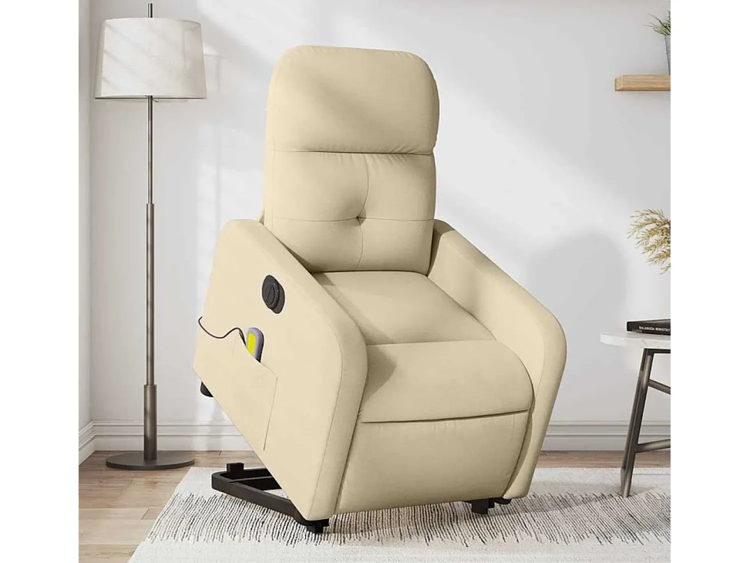Poltrona* Poltrona elétrica elevatória massagens tecido SHL174229 Creme