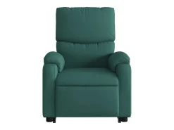 Poltrona elétrica elevatória massagens tecido verde-escuro SHL871055^ Poltrona