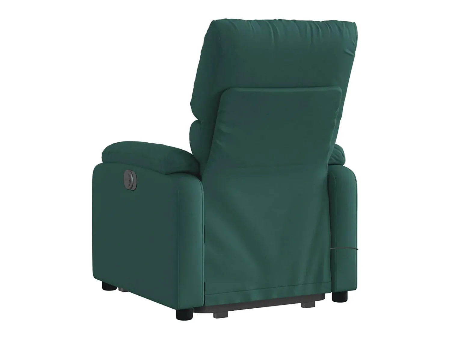 Poltrona elétrica elevatória massagens tecido verde-escuro SHL871055^ Poltrona
