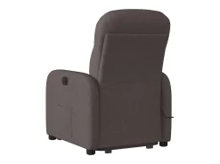 Poltrona elétrica elevatória massagens tecido -escuro SHL462923^ Poltrona