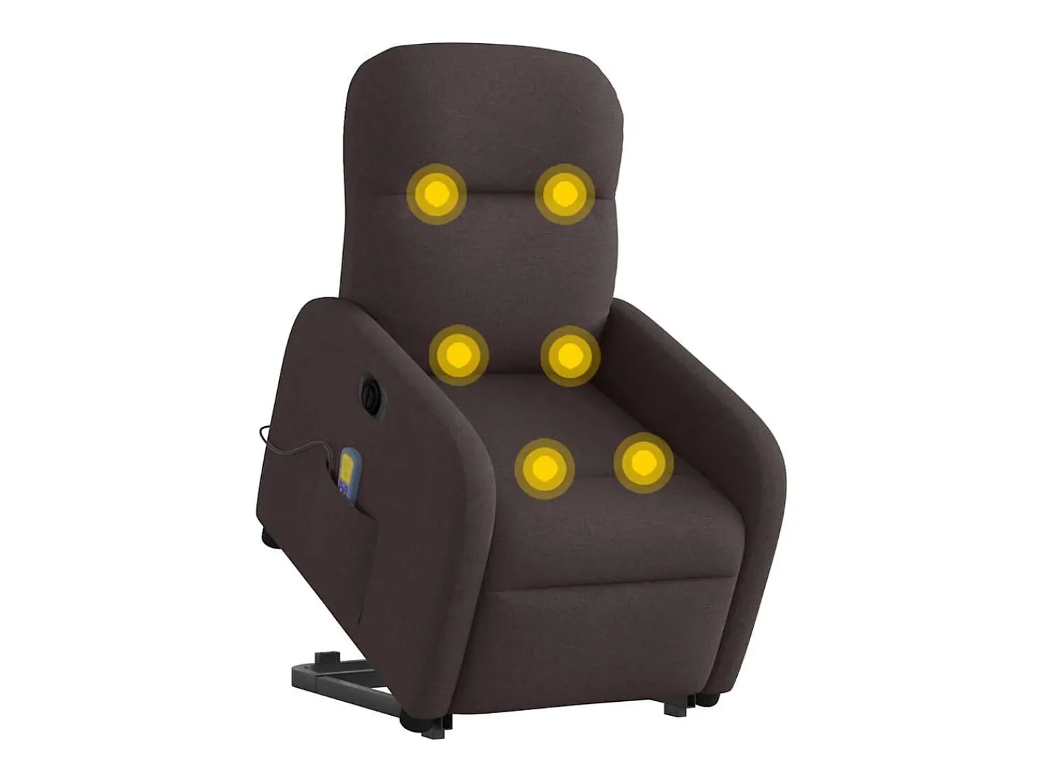 Poltrona elétrica elevatória massagens tecido -escuro SHL462923^ Poltrona