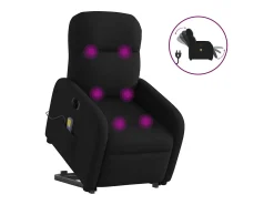 Poltrona* Poltrona elétrica elevatória massagens tecido SHL726339 Preto