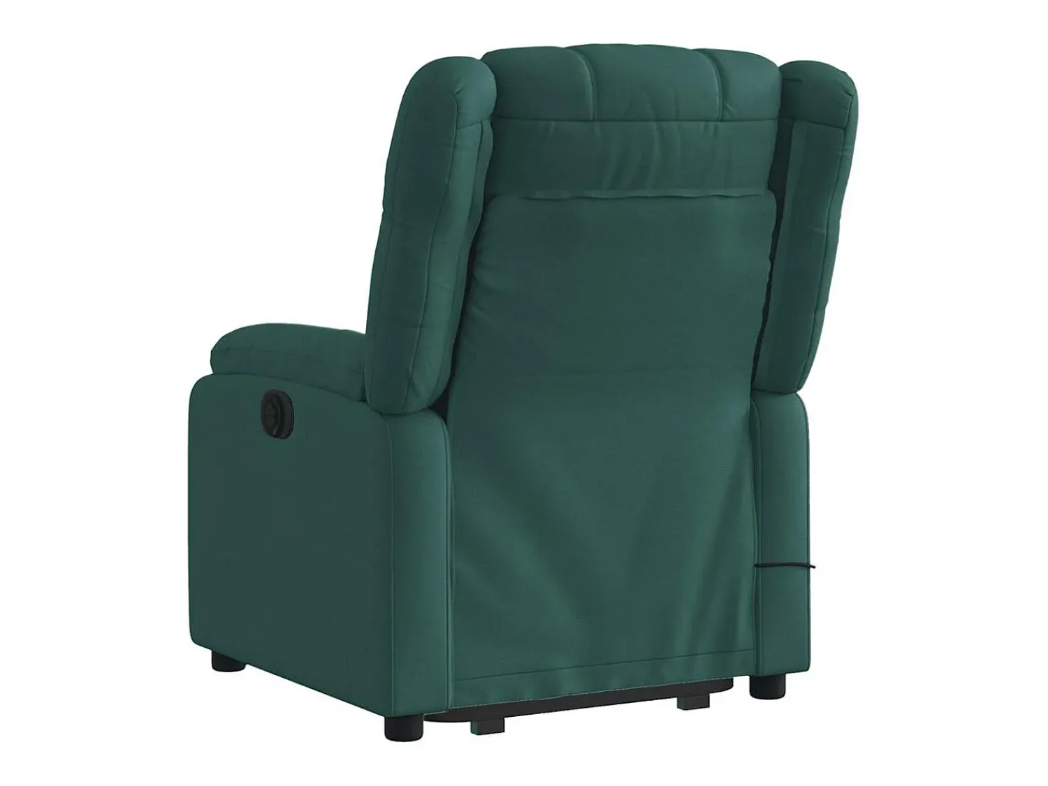 Poltrona elétrica elevatória massagens tecido verde-escuro SHL399391^ Poltrona
