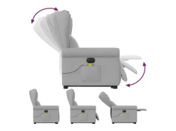 Poltrona* Poltrona elétrica elevatória massagens tecido -nublado SHL567497 Cinzento