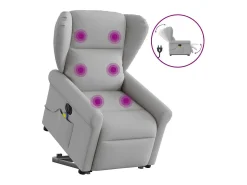 Poltrona* Poltrona elétrica elevatória massagens tecido -nublado SHL567497 Cinzento