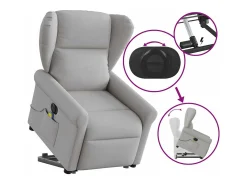 Poltrona* Poltrona elétrica elevatória massagens tecido -nublado SHL567497 Cinzento