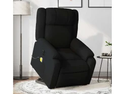 Discount Poltrona elétrica elevatória massagens tecido SHL416886 Preto