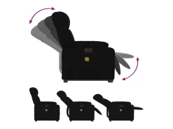 Discount Poltrona elétrica elevatória massagens tecido SHL416886 Preto