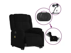 Discount Poltrona elétrica elevatória massagens tecido SHL416886 Preto