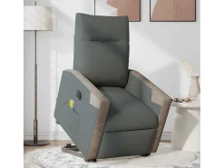 Poltrona| Poltrona elétrica elevatória massagens tecido cinzento-escuro SHL593971 Cinza antracite