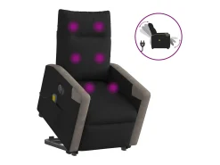 Poltrona* Poltrona elétrica elevatória massagens tecido SHL871085 Preto