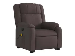 Poltrona elétrica elevatória massagens tecido -escuro SHL659879^ Poltrona