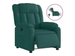 Poltrona|vidaxl Poltrona elétrica reclinável tecido -escuro Verde
