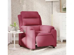 Poltrona| Poltrona elétrica reclinável veludo tinto SHL433240 Vermelho