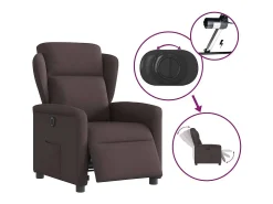 Poltrona| Poltrona elétrica reclinável tecido -escuro SHL343569 Castanho