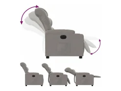 Poltrona|vidaxl Poltrona elétrica reclinável tecido cinzento-acastanhado Taupe