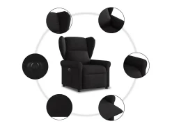 Poltrona| Poltrona elétrica reclinável tecido SHL259330 Preto