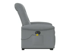 Poltrona| Poltrona elétrica reclinável massagens tecido -claro SHL275941 Cinzento