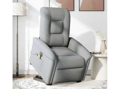 Poltrona| Poltrona elétrica reclinável massagens tecido -claro SHL275941 Cinzento
