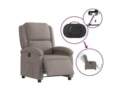 Poltrona| Poltrona elétrica reclinável tecido cinzento-acastanhado SHL148283 Taupe