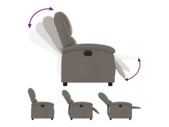 Poltrona| Poltrona elétrica reclinável tecido cinzento-acastanhado SHL148283 Taupe