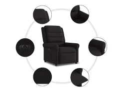 Poltrona| Poltrona elétrica reclinável tecido SHL916233 Preto