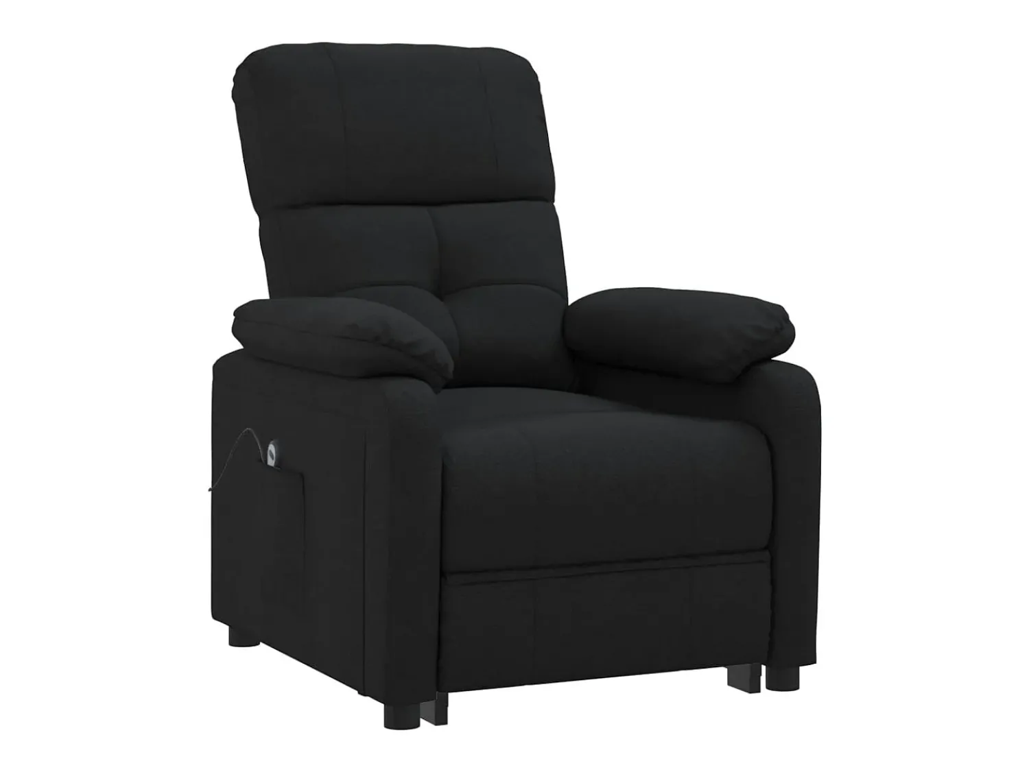 Clearance Poltrona elétrica reclinável tecido SHL594299 Preto