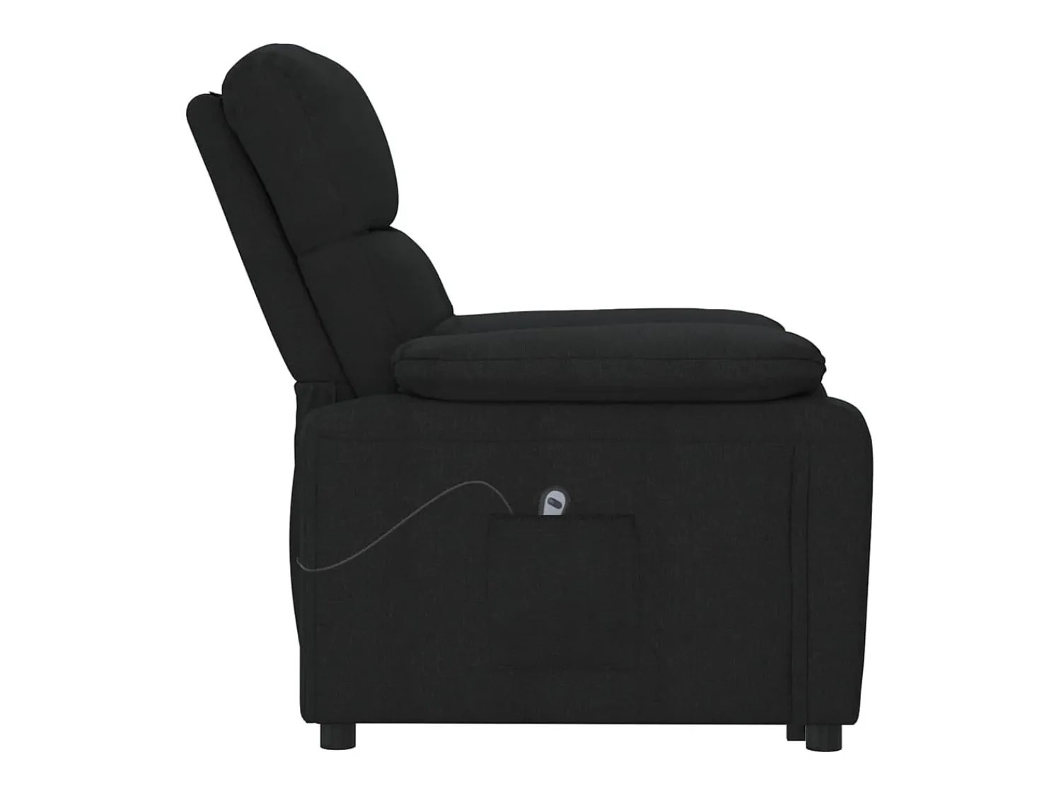 Clearance Poltrona elétrica reclinável tecido SHL594299 Preto