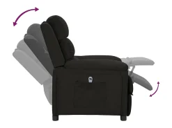Poltrona| Poltrona elétrica reclinável tecido SHL481030 Preto
