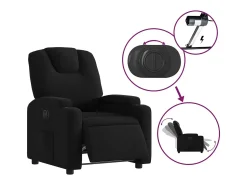 Poltrona|vidaxl Poltrona elétrica reclinável tecido Preto