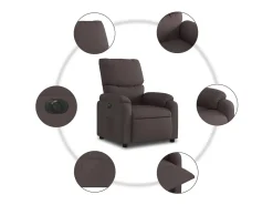 Poltrona elétrica reclinável tecido -escuro SHL722641^ Poltrona