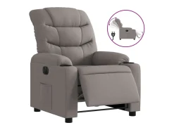 Poltrona* Poltrona elétrica reclinável tecido cinzento-acastanhado PT208745 Taupe