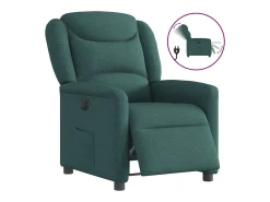 Poltrona| Poltrona elétrica reclinável tecido verde-escuro SHL251889 Verde pinho