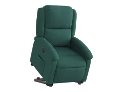 Hot Poltrona elétrica reclinável/elevatória tecido verde-escuro SHL175877 Verde pinho