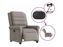 Poltrona* Poltrona elétrica reclinável tecido cinzento-acastanhado SHL965458 Taupe