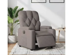 New Poltrona elétrica reclinável tecido cinzento-acastanhado SHL95284 Taupe