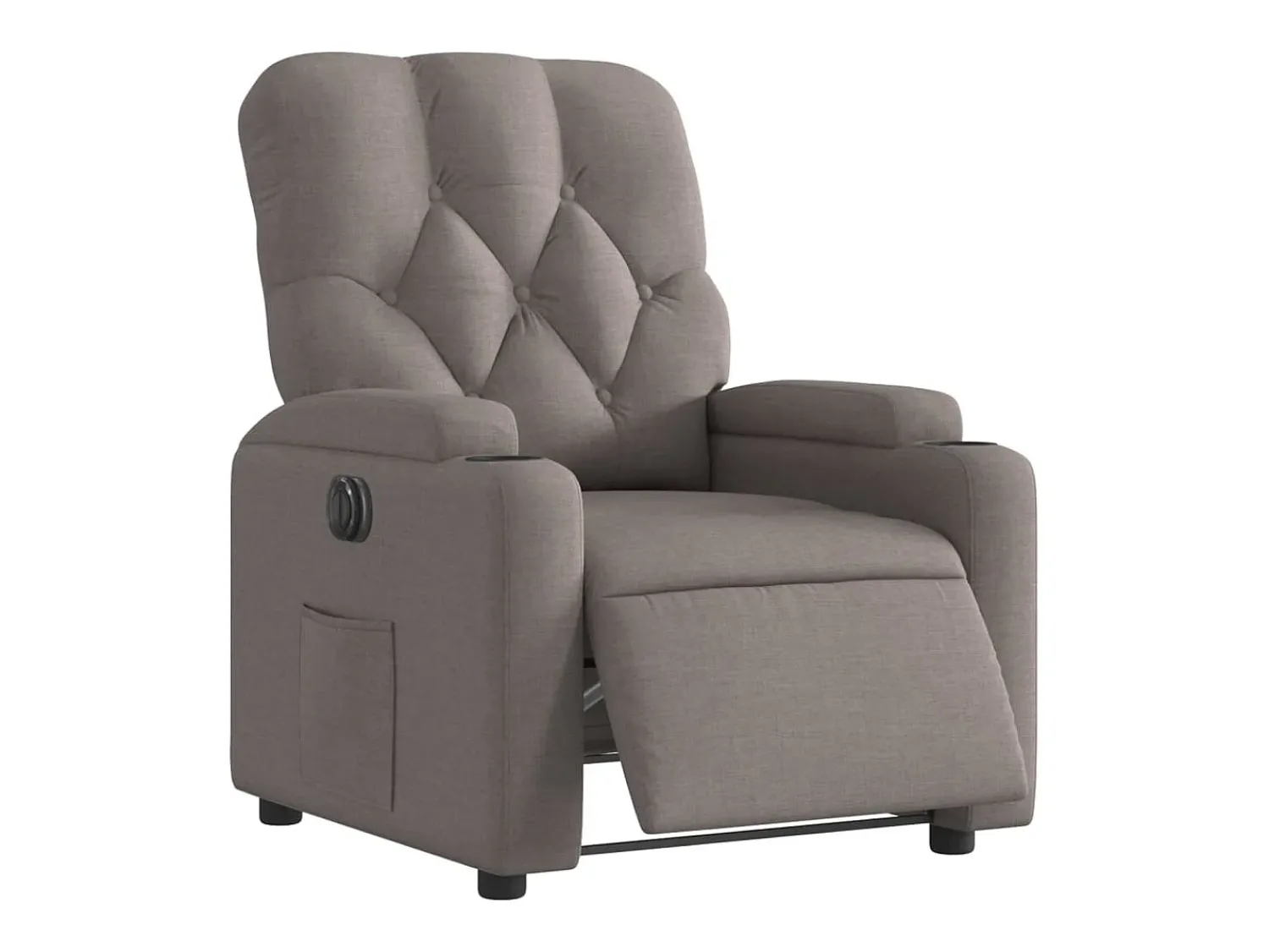 New Poltrona elétrica reclinável tecido cinzento-acastanhado SHL95284 Taupe